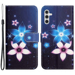 Samsung Galaxy A14 5G / A14 4G Korsstruktur PU-lädermobilskal 3D-mönstertryck Stativplånbok Stötsäkert fodral