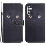 Samsung Galaxy A14 5G / A14 4G Korsstruktur PU-lädermobilskal 3D-mönstertryck Stativplånbok Stötsäkert fodral