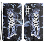 Samsung Galaxy A14 5G / A14 4G Korsstruktur PU-lädermobilskal 3D-mönstertryck Stativplånbok Stötsäkert fodral