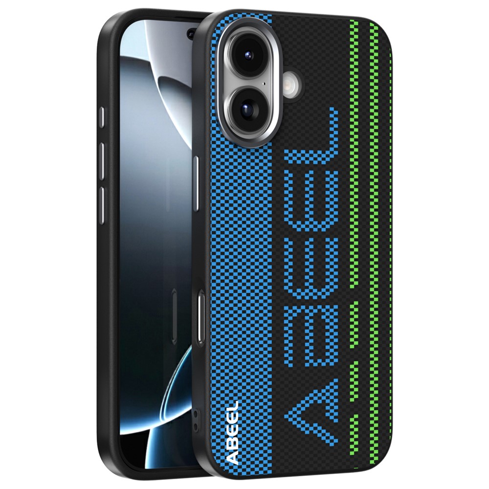 ABEEL For iPhone 17 Case Compatible with MagSafe Micro-Embossing 6D Printed PC TPU Aluminum Alloy Leather Phone Cover