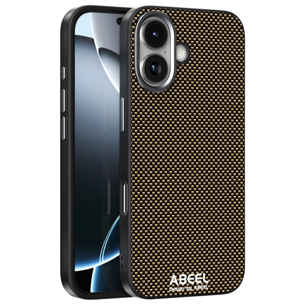 ABEEL For iPhone 17 Case Compatible with MagSafe Printed PC TPU Aluminum Alloy Leather Phone Cover