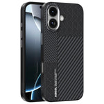 ABEEL For iPhone 17 Case PC + TPU + Aluminum Alloy + PU Leather Slim Phone Back Cover Compatible with MagSafe