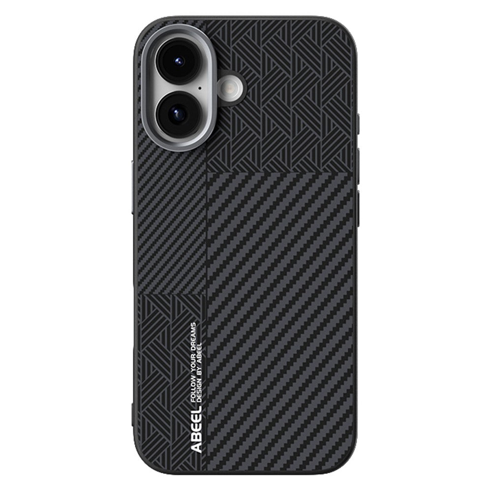 ABEEL For iPhone 17 Case PC + TPU + Aluminum Alloy + PU Leather Slim Phone Back Cover Compatible with MagSafe