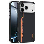 ABEEL For iPhone 18 Pro / 17 Pro Case Compatible with MagSafe Micro-Embossing 6D Printed PC TPU Aluminum Alloy Leather Phone Cover