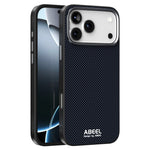 ABEEL For iPhone 18 Pro / 17 Pro Case Compatible with MagSafe Printed PC TPU Aluminum Alloy Leather Phone Cover