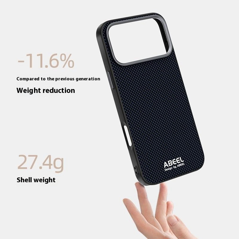 ABEEL For iPhone 18 Pro Max / 17 Pro Max Case Compatible with MagSafe Printed PC TPU Aluminum Alloy Leather Phone Cover