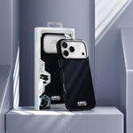 ABEEL For iPhone 18 Pro Max / 17 Pro Max Case Compatible with MagSafe Printed PC TPU Aluminum Alloy Leather Phone Cover