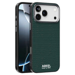ABEEL For iPhone 18 Pro Max / 17 Pro Max Case Compatible with MagSafe Printed PC TPU Aluminum Alloy Leather Phone Cover