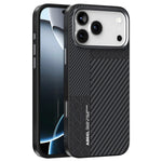 ABEEL For iPhone 18 Pro Max / 17 Pro Max Case PC + TPU + Aluminum Alloy + PU Leather Slim Phone Back Cover Compatible with MagSafe