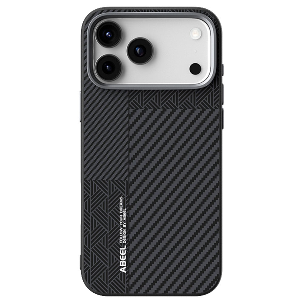 ABEEL For iPhone 18 Pro Max / 17 Pro Max Case PC + TPU + Aluminum Alloy + PU Leather Slim Phone Back Cover Compatible with MagSafe