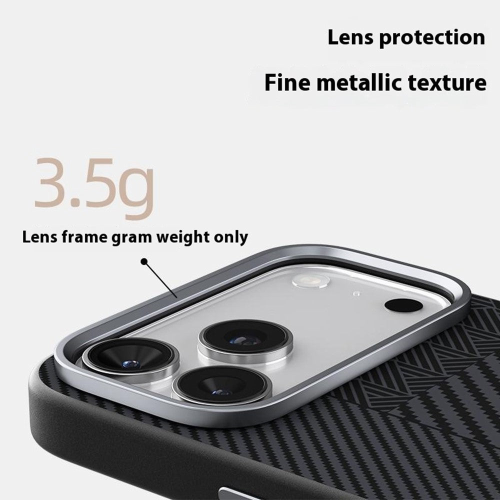 ABEEL For iPhone 18 Pro Max / 17 Pro Max Case PC + TPU + Aluminum Alloy + PU Leather Slim Phone Back Cover Compatible with MagSafe
