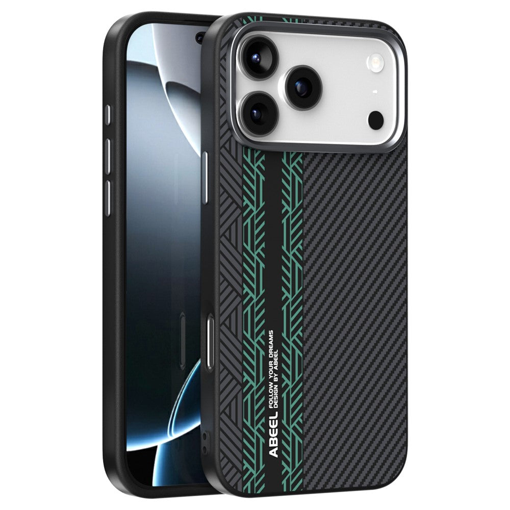 ABEEL For iPhone 18 Pro Max / 17 Pro Max Case PC + TPU + Aluminum Alloy + PU Leather Slim Phone Back Cover Compatible with MagSafe