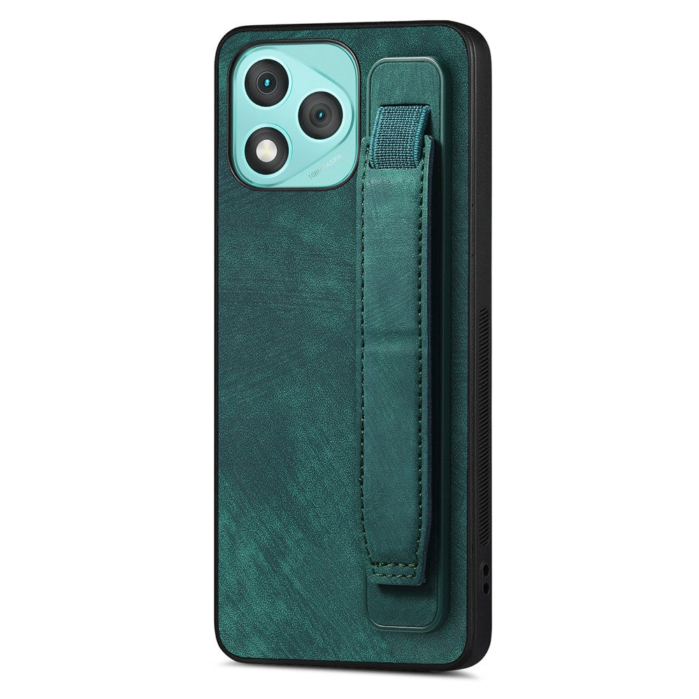 For Honor 400 Lite 5G etui med håndledsrem, støttefunktion, læder + TPU telefoncover