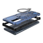 For Motorola Edge 50 Fusion 5G Magnetic Case Rotating Metal Kickstand PC + TPU Phone Back Cover