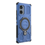 For Motorola Edge 50 Fusion 5G Magnetic Case Rotating Metal Kickstand PC + TPU Phone Back Cover