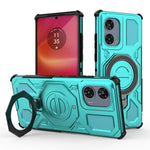 For Motorola Edge 50 Fusion 5G Magnetic Case Rotating Metal Kickstand PC + TPU Phone Back Cover