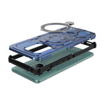 For Motorola Edge 60 Fusion 5G Magnetic Case Rotating Metal Kickstand PC + TPU Phone Back Cover