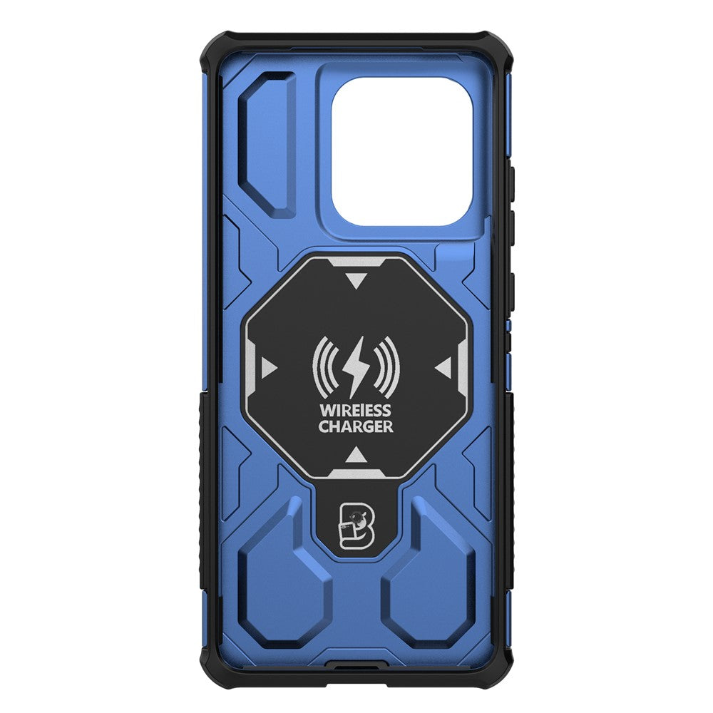 For Motorola Edge 60 Fusion 5G Magnetic Case Rotating Metal Kickstand PC + TPU Phone Back Cover