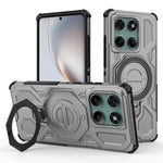 For Motorola Edge 60 Fusion 5G Magnetic Case Rotating Metal Kickstand PC + TPU Phone Back Cover