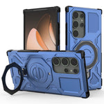 Samsung Galaxy S24 Ultra Magnetiskt Skal Roterande Metallstativ PC + TPU mobil Baksida