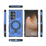 Samsung Galaxy S24 Ultra Magnetiskt Skal Roterande Metallstativ PC + TPU mobil Baksida