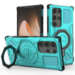 Samsung Galaxy S24 Ultra Magnetiskt Skal Roterande Metallstativ PC + TPU mobil Baksida