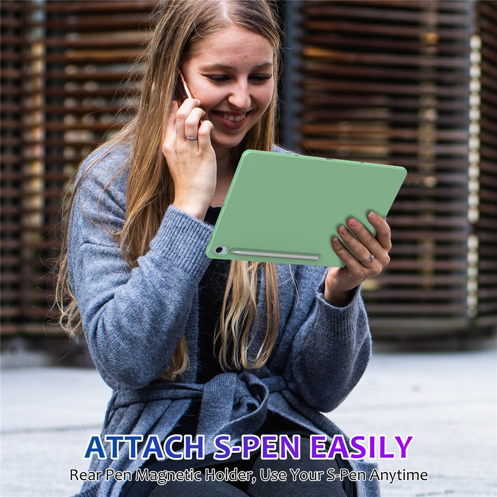 Til Samsung Galaxy Tab S10 FE+ Cover Flydende Silikone Anti-ridse Tablet Cover