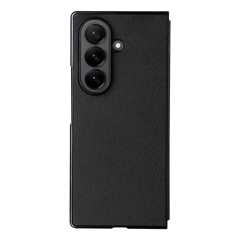 For Samsung Galaxy Z Fold7 5G Case Litchi Texture Leather + Hard PC Phone Cover