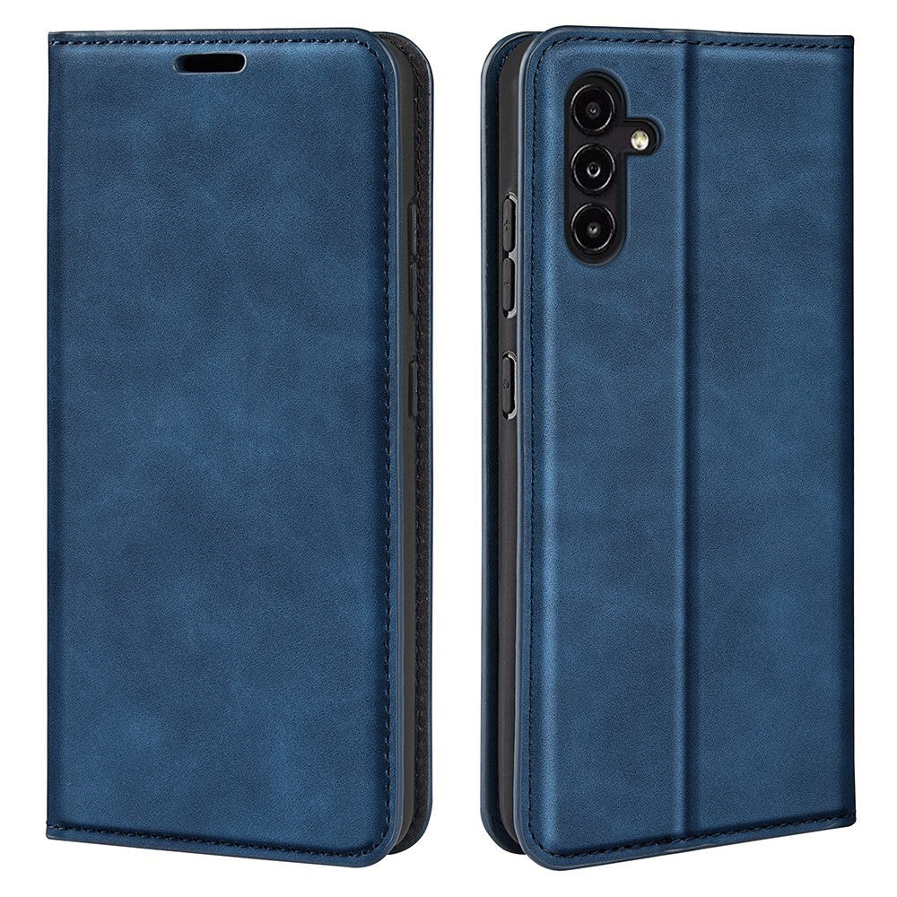 Stødsikkert foldbart mobilcover til Samsung Galaxy A14 5G / 4G, hudvenligt PU-læder, magnetisk, selvabsorberende mobilcover med tegnebogsstativ
