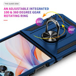 For Samsung Galaxy Z Flip7 5G Case TPU + PC Phone Cover with Ring Kickstand Drop Protection