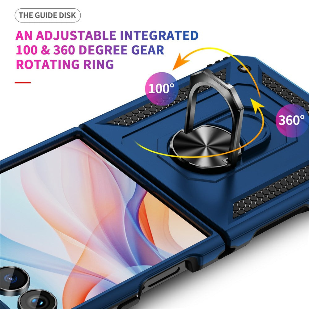 For Samsung Galaxy Z Flip7 5G Case TPU + PC Phone Cover with Ring Kickstand Drop Protection