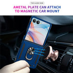 For Samsung Galaxy Z Flip7 5G Case TPU + PC Phone Cover with Ring Kickstand Drop Protection