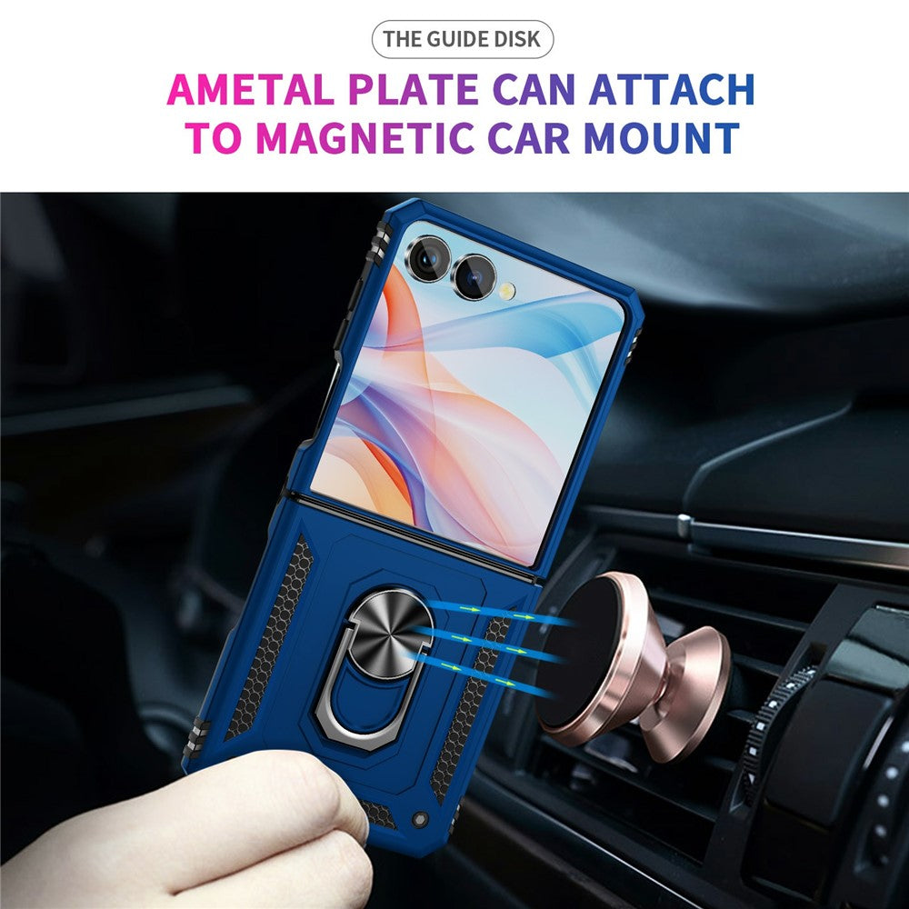For Samsung Galaxy Z Flip7 5G Case TPU + PC Phone Cover with Ring Kickstand Drop Protection