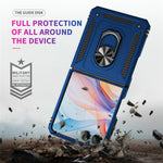 For Samsung Galaxy Z Flip7 5G Case TPU + PC Phone Cover with Ring Kickstand Drop Protection