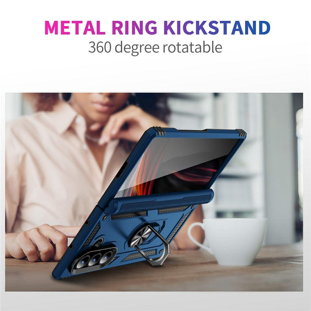 For Samsung Galaxy Z Fold7 5G Case PC + TPU Phone Cover with Kickstand