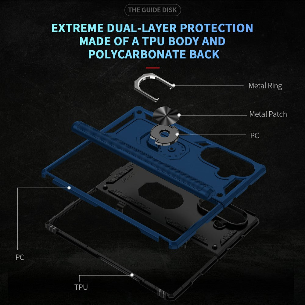 For Samsung Galaxy Z Fold7 5G Case PC + TPU Phone Cover with Kickstand