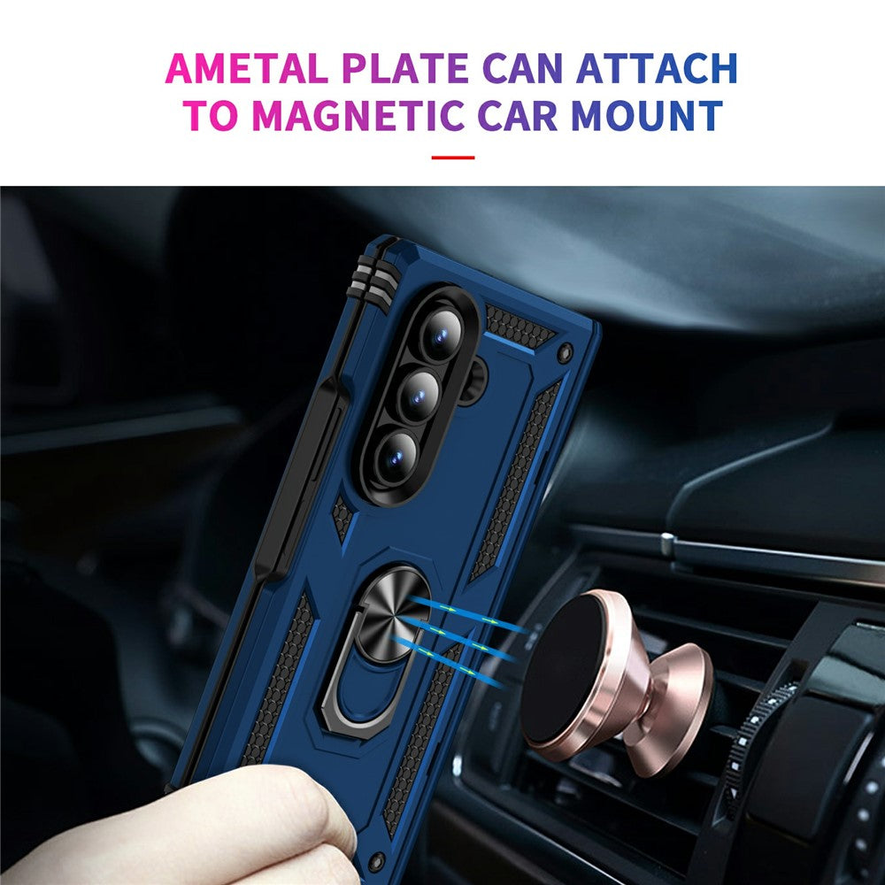 For Samsung Galaxy Z Fold7 5G Case PC + TPU Phone Cover with Kickstand