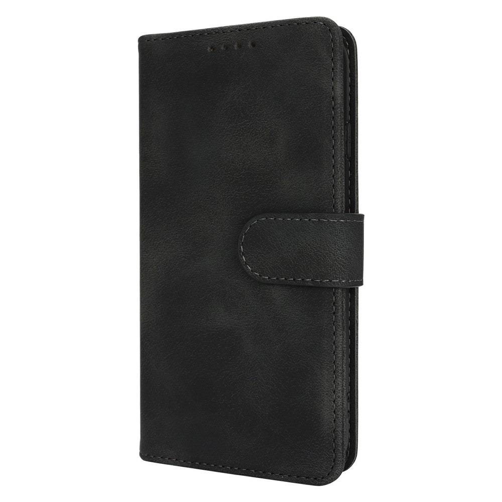 Pung-etui til iPhone SE (2022) / (2020) / 8 / 7 Dobbeltfoldet kant Skin Touch PU-læder flip telefoncover