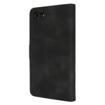 Pung-etui til iPhone SE (2022) / (2020) / 8 / 7 Dobbeltfoldet kant Skin Touch PU-læder flip telefoncover