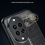 Huawei Nova 14 Pro 5G-skal med litchitextur och flexibelt TPU-skal, svart