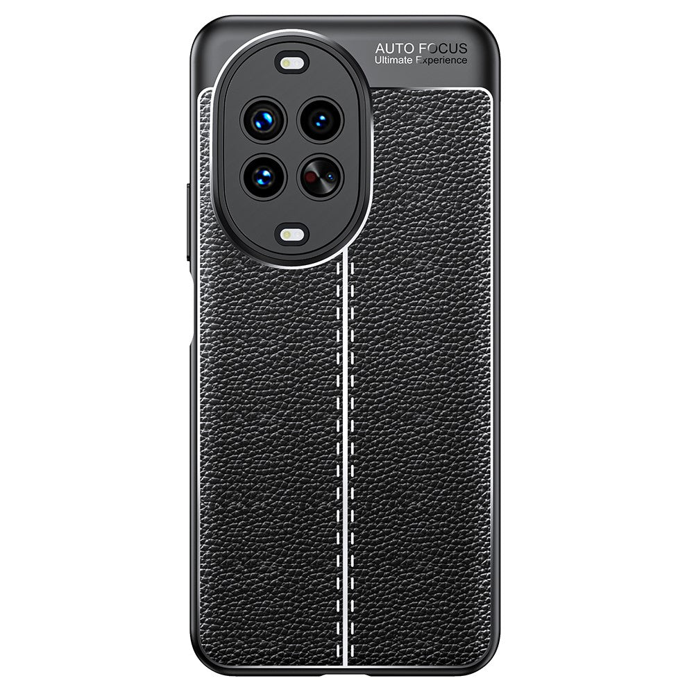 For Huawei nova 14 Ultra 5G Case Litchi Texture TPU Flexible Phone Cover, Black