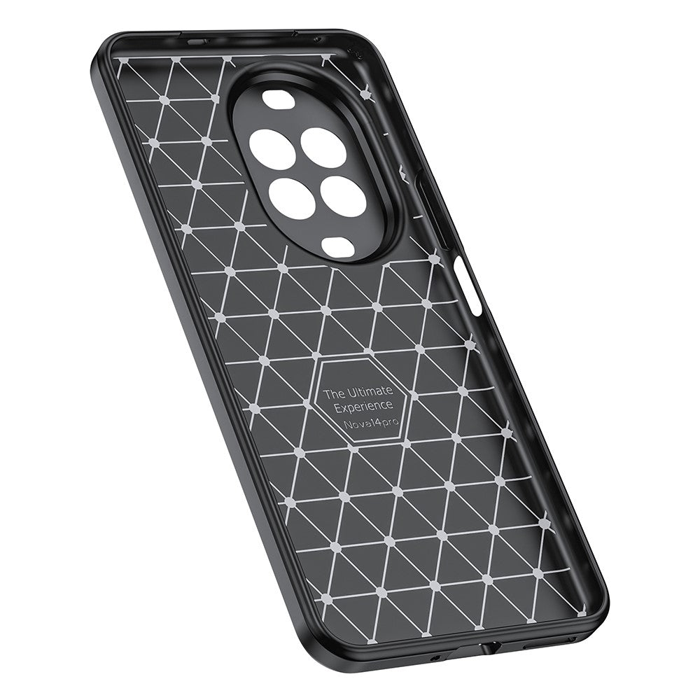 For Huawei nova 14 Ultra 5G Case Litchi Texture TPU Flexible Phone Cover, Black