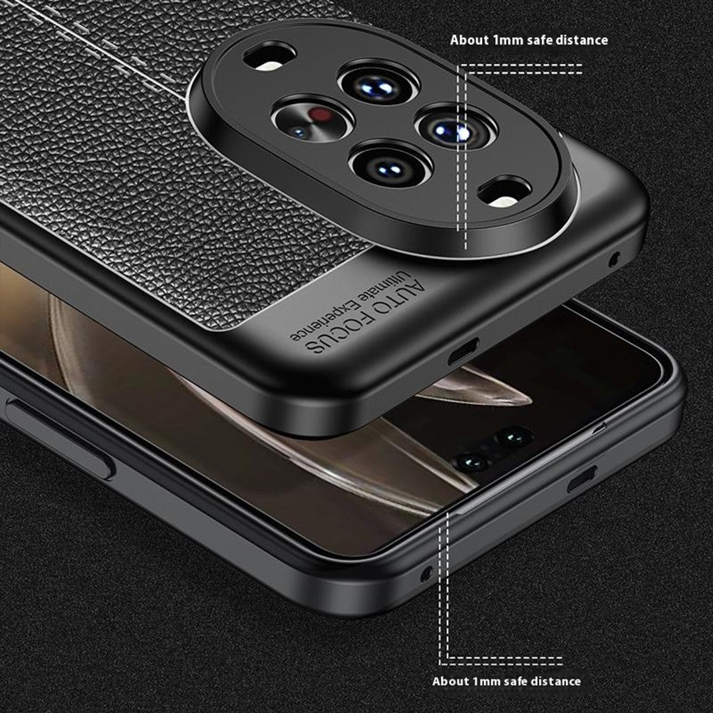 For Huawei nova 14 Ultra 5G Case Litchi Texture TPU Flexible Phone Cover, Black