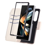 For Samsung Galaxy Z Fold7 5G Case Zipper Wallet Leather Phone Cover with Wrist Strap