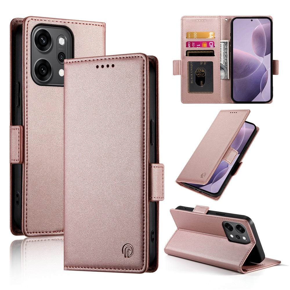 For Oppo Reno14 Pro 5G (Global) Stand Case PU Leather Wallet Phone Cover