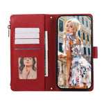 For Xiaomi 14T Case Multi Card Slots Zipper Leather Phone Cover with Wrist Strap
