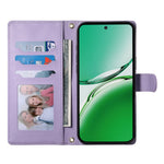 For Oppo Reno14 Pro 5G (Global) Case Rhombus Stitching Wallet Stand Leather Phone Cover with Long  /  Short Strap
