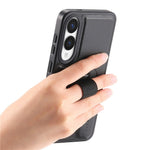 CASENEO For Samsung Galaxy S25 Edge Magnetic Case  RFID Blocking Wallet Detachable Leather Phone Cover with Wristband
