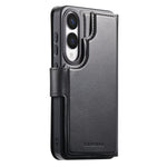 CASENEO For Samsung Galaxy S25 Edge Magnetic Case  RFID Blocking Wallet Detachable Leather Phone Cover with Wristband