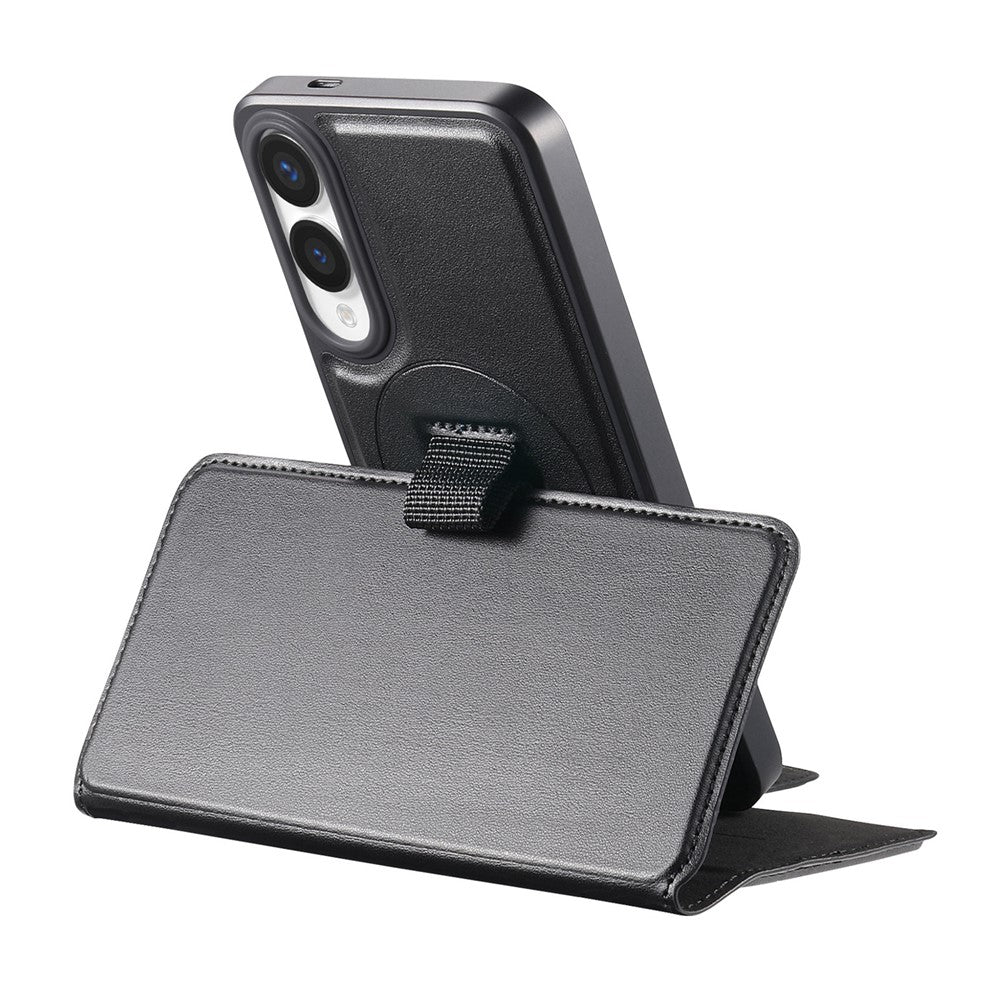 CASENEO For Samsung Galaxy S25 Edge Magnetic Case  RFID Blocking Wallet Detachable Leather Phone Cover with Wristband